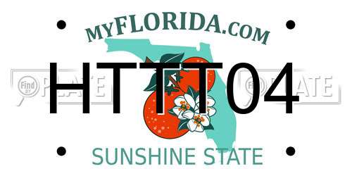 HTTT04 Florida License Plate