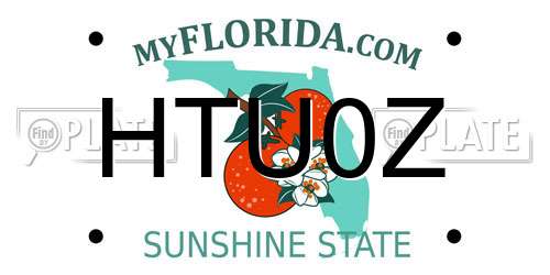 HTU0Z Florida License Plate