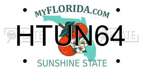 HTUN64 Florida License Plate
