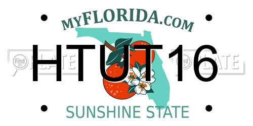 HTUT16 Florida License Plate
