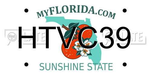 HTVC39 Florida License Plate