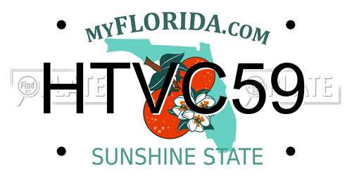 HTVC59 Florida License Plate