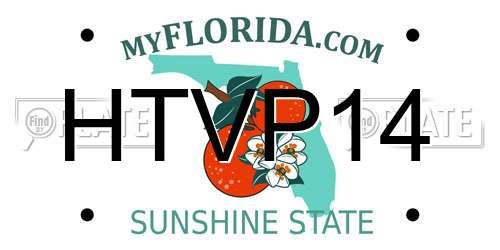 HTVP14 Florida License Plate