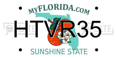 HTVR35 Florida License Plate