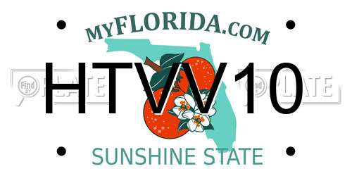 HTVV10 Florida License Plate