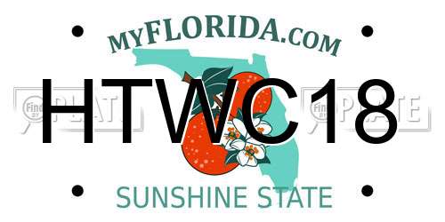 HTWC18 Florida License Plate