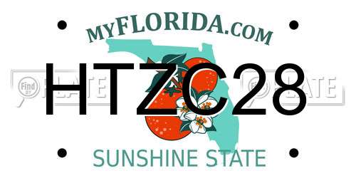 HTZC28 Florida License Plate