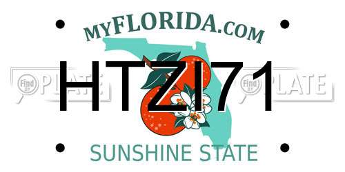 HTZI71 Florida License Plate