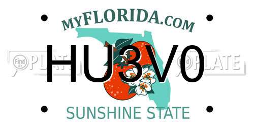 HU3V0 Florida License Plate