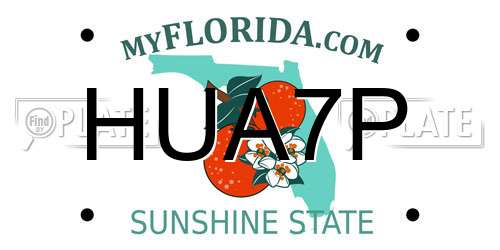 HUA7P Florida License Plate