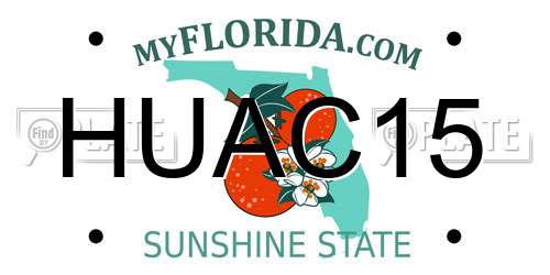 HUAC15 Florida License Plate