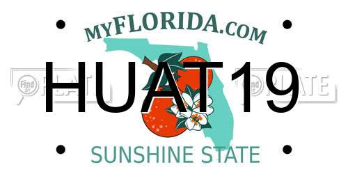 HUAT19 Florida License Plate