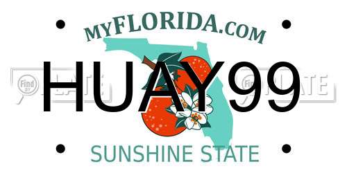 HUAY99 Florida License Plate