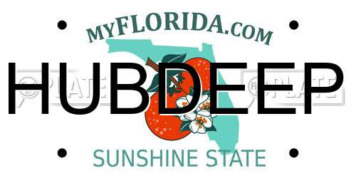 HUBDEEP Florida License Plate