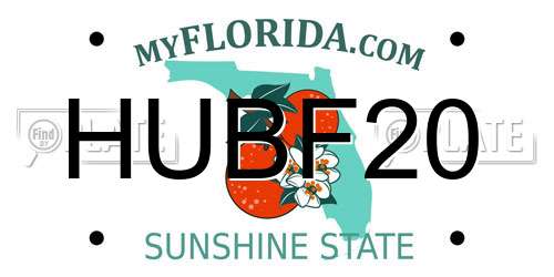 HUBF20 Florida License Plate