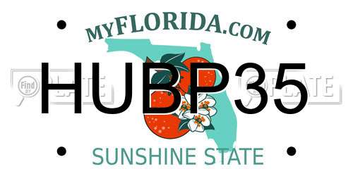 HUBP35 Florida License Plate