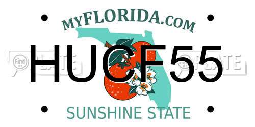 HUCF55 Florida License Plate