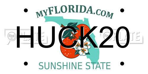 HUCK20 Florida License Plate