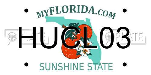 HUCL03 Florida License Plate