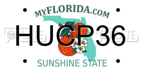 HUCP36 Florida License Plate