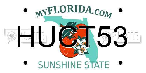 HUCT53 Florida License Plate