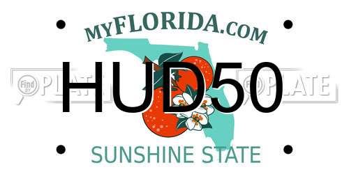 HUD50 Florida License Plate