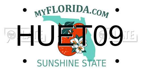 HUET09 Florida License Plate