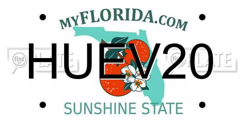 HUEV20 Florida License Plate