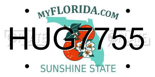 HUG7755 Florida License Plate