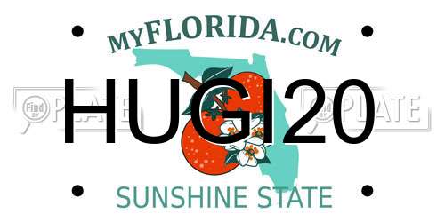 HUGI20 Florida License Plate