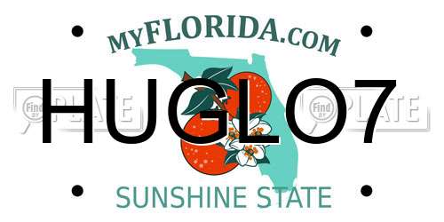 HUGLO7 Florida License Plate