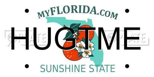 HUGTME Florida License Plate