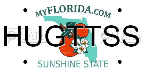 HUGTTSS Florida License Plate