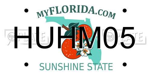 HUHM05 Florida License Plate