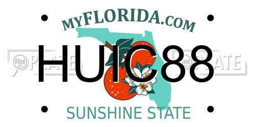 HUIC88 Florida License Plate