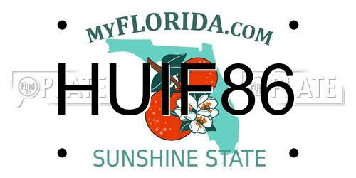 HUIF86 Florida License Plate