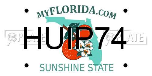 HUIP74 Florida License Plate