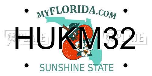 HUKM32 Florida License Plate