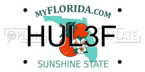 HUL3F Florida License Plate