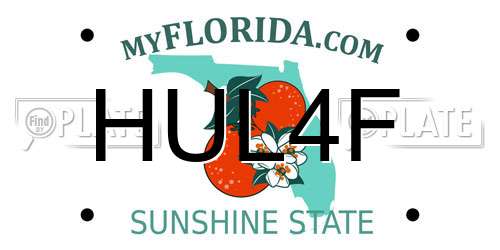 HUL4F Florida License Plate