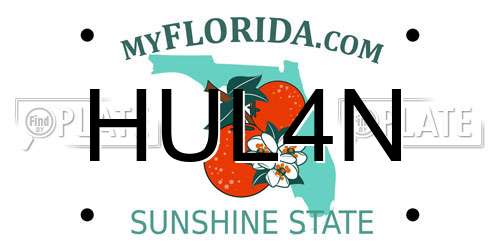 HUL4N Florida License Plate