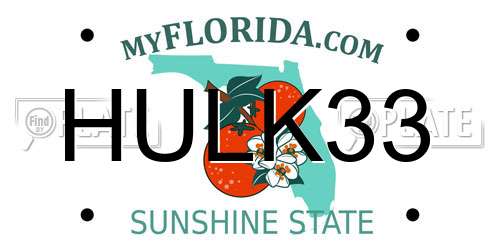 HULK33 Florida License Plate