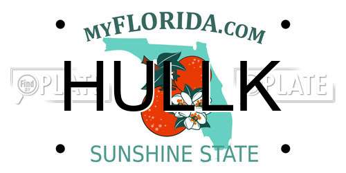 HULLK Florida License Plate