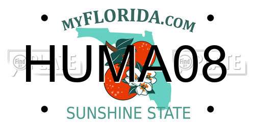 HUMA08 Florida License Plate