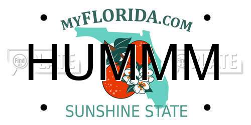 HUMMM Florida License Plate