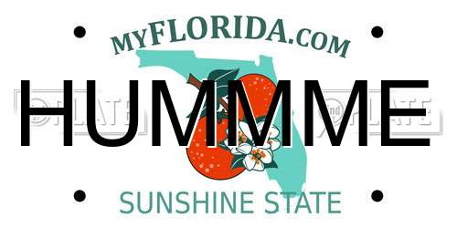 HUMMME Florida License Plate