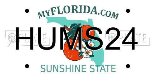 HUMS24 Florida License Plate