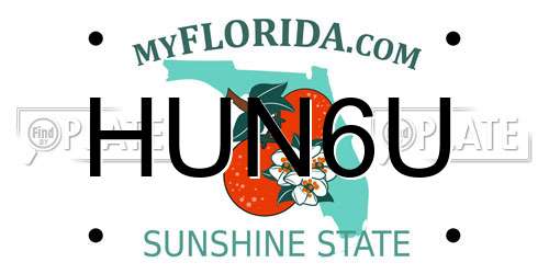 HUN6U Florida License Plate