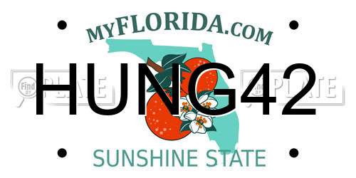 HUNG42 Florida License Plate