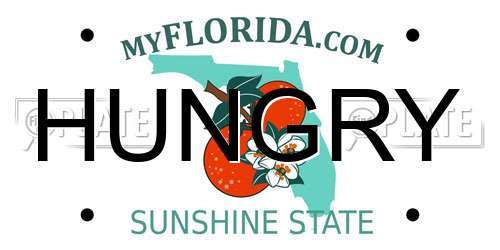 HUNGRY Florida License Plate